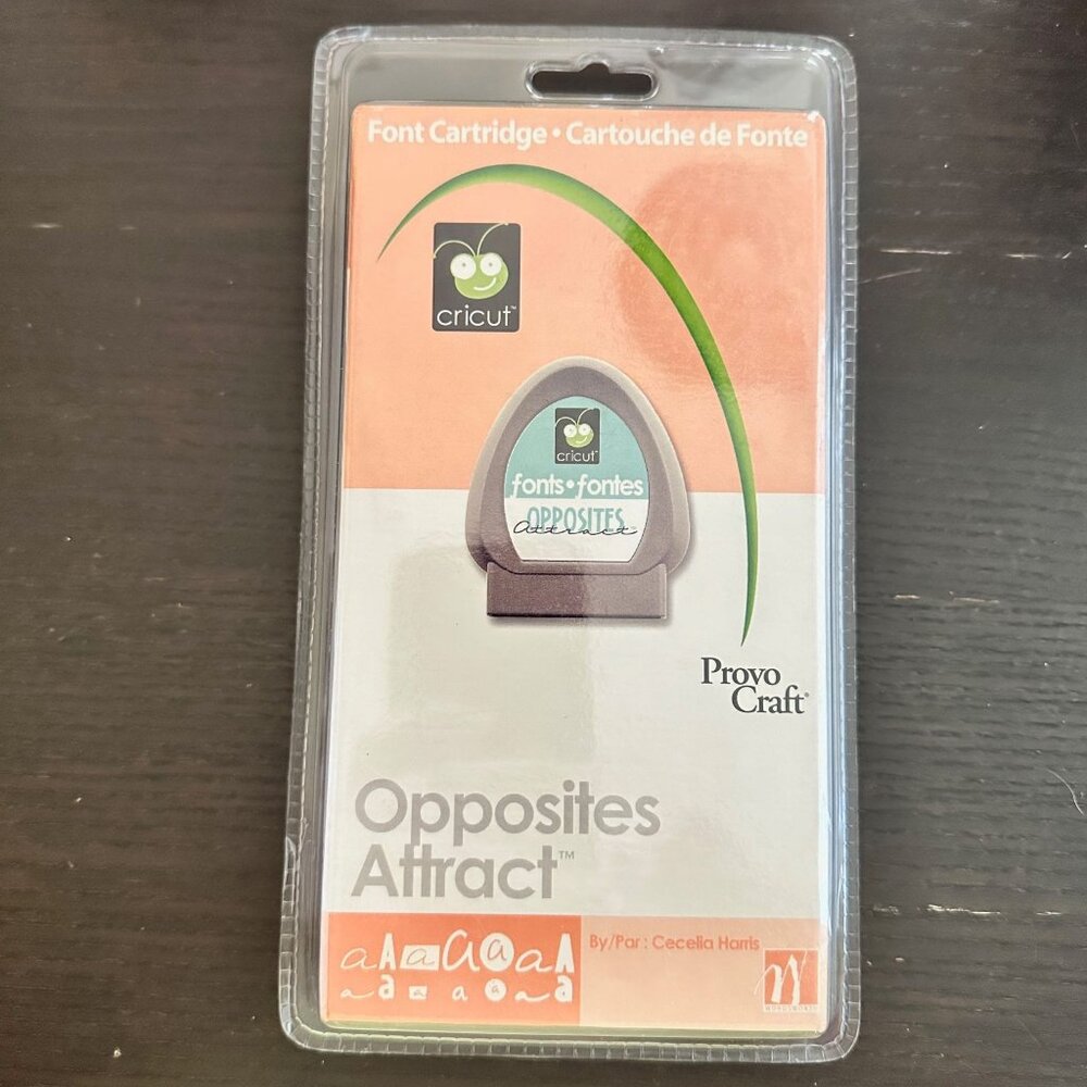 Cricut Opposites Attract Font Cartridge By Provo Craft Sealed
